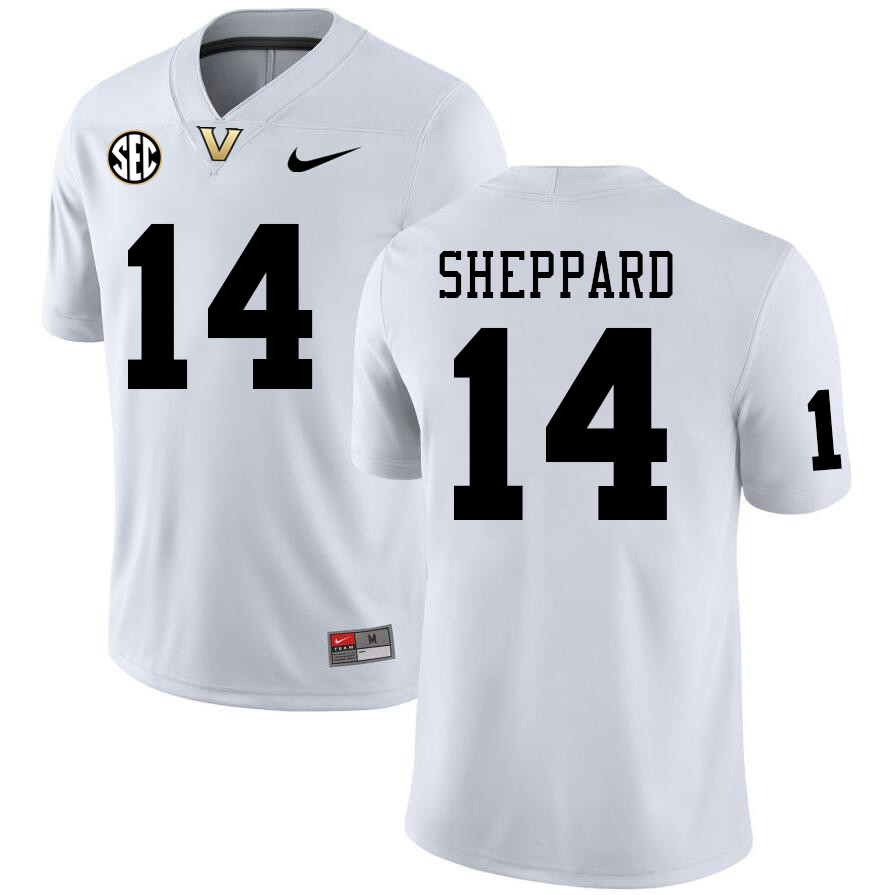 Vanderbilt Commodores #14 Will Sheppard College Football Jerseys Sale Stitched-White
